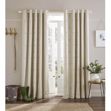 Sophie Allport Bee Oatmeal Fully Lined Blackout Eyelet Curtains Sophie Allport Bee Oatmeal Fully Lined Blackout Eyelet Curtains