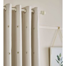 Sophie Allport Bee Oatmeal Fully Lined Blackout Eyelet Curtains Sophie Allport Bee Oatmeal Fully Lined Blackout Eyelet Curtains