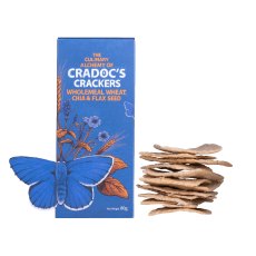 Cradoc's Crackers Wholemeal Wheat, Oat, Chia & Flax Seed 80g Cradoc's Crackers Wholemeal Wheat, Oat, Chia & Flax Seed 80g
