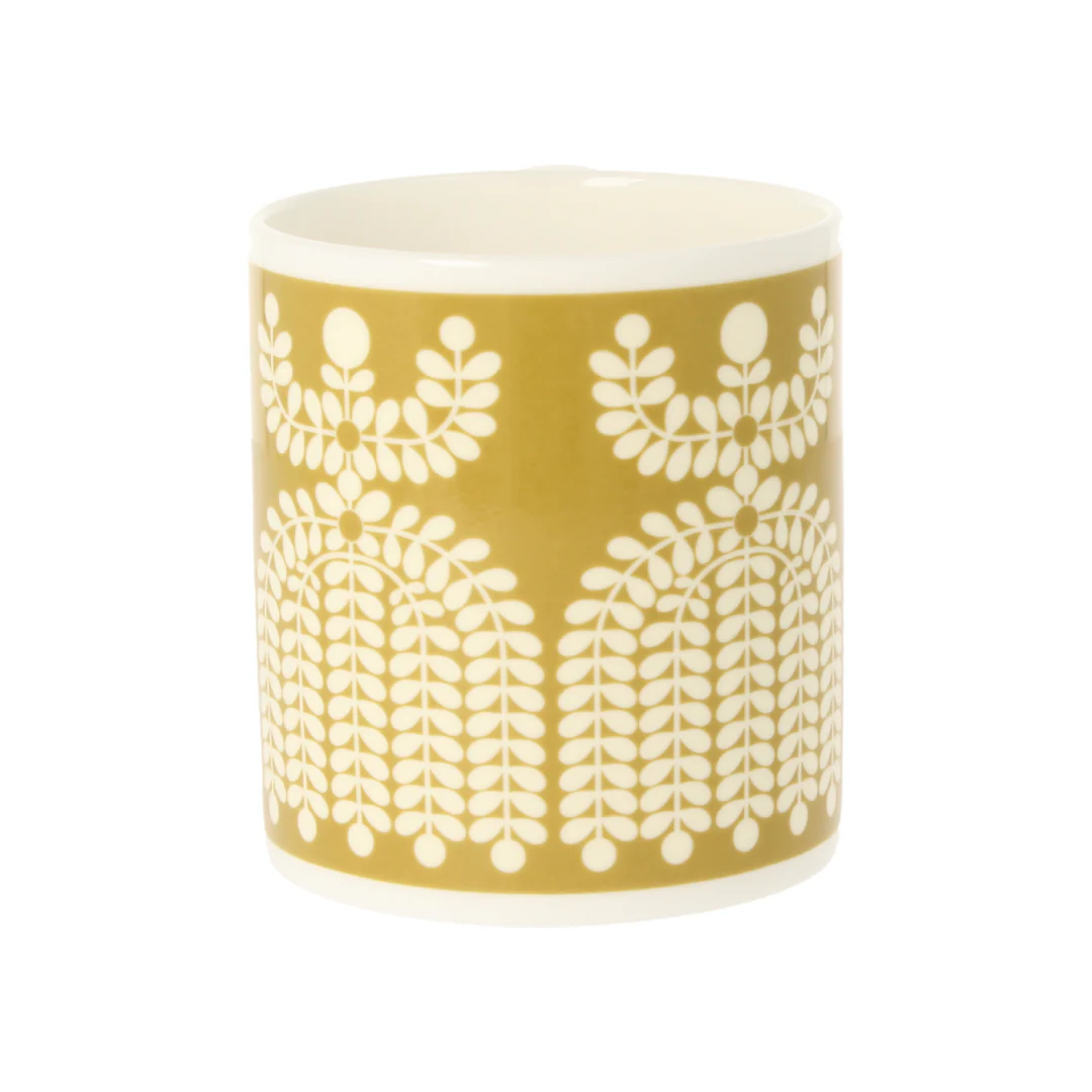 Orla Kiely Folk Girl Ochre Mug Orla Kiely Folk Girl Ochre Mug