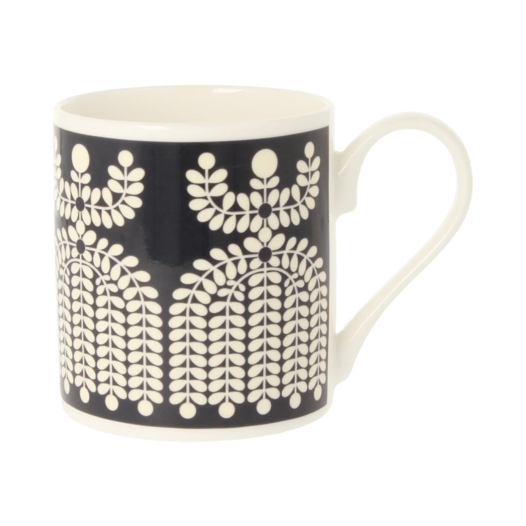 Orla Kiely Folk Girl Navy Mug Orla Kiely Folk Girl Navy Mug