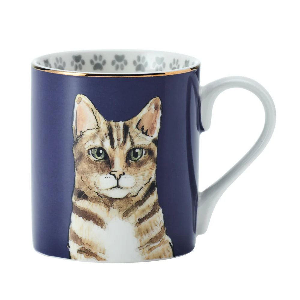Mikasa Cat Straight-Sided Porcelain Mug 280ml Mikasa Cat Straight-Sided Porcelain Mug 280ml