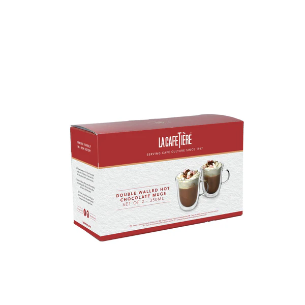 La Cafetière Double Wall Hot Chocolate Glasses - Set of 2, 350 ml La Cafetière Double Wall Hot Chocolate Glasses - Set of 2, 350 ml