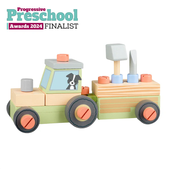 Orange Tree Toys Farmyard Buildable Tractor Orange Tree Toys Farmyard Buildable Tractor