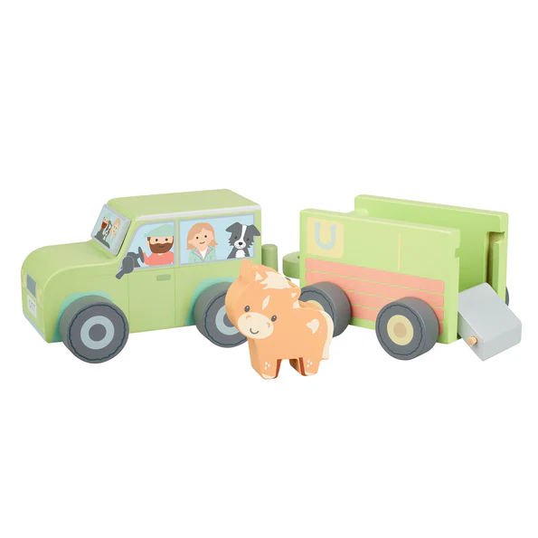 Orange Tree Toys Farm 4x4 with Horse Box and Horse Orange Tree Toys Farm 4x4 with Horse Box and Horse