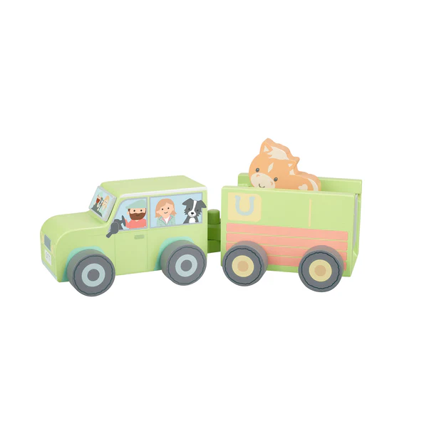 Orange Tree Toys Farm 4x4 with Horse Box and Horse Orange Tree Toys Farm 4x4 with Horse Box and Horse
