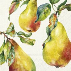 IHR Napkins Home Grown Pears Cream IHR Napkins Home Grown Pears Cream