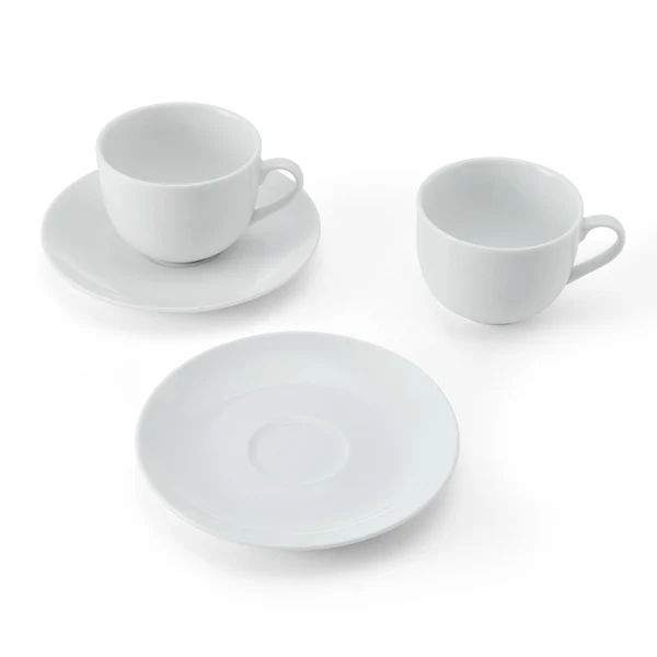 Mikasa Chalk Porcelain Teacup and Saucer Set 220ml White - 2 Pack Mikasa Chalk Porcelain Teacup and Saucer Set 220ml White - 2 Pack