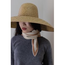 Oats & Rice Bronte Spindle-shaped Knitted Cashmere Scarf Cotton White Oats & Rice Bronte Spindle-shaped Knitted Cashmere Scarf Cotton White