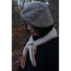 Oats & Rice Bronte Spindle-shaped Knitted Cashmere Scarf Cotton White Oats & Rice Bronte Spindle-shaped Knitted Cashmere Scarf Cotton White