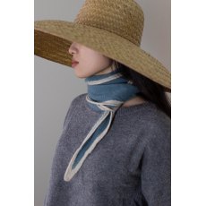 Oats & Rice Austen Spindle-shaped Knitted Cashmere Scarf Air Force Blue Oats & Rice Austen Spindle-shaped Knitted Cashmere Scarf Air Force Blue