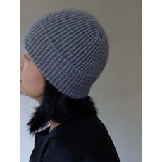 Oats & Rice Seafarer Cashmere Ribbed Beanie Grey Oats & Rice Seafarer Cashmere Ribbed Beanie Grey