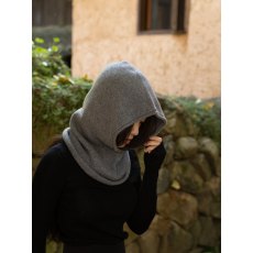 Oats & Rice Cashmere Rolled Edge Balaclava Charcoal Oats & Rice Cashmere Rolled Edge Balaclava Charcoal