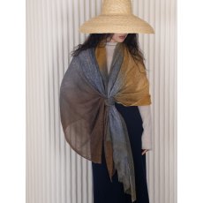 Oats & Rice Dawn Ombre Cashmere Shawl Autumn Oats & Rice Dawn Ombre Cashmere Shawl Autumn