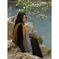 Oats & Rice Dawn Ombre Cashmere Shawl Autumn Oats & Rice Dawn Ombre Cashmere Shawl Autumn