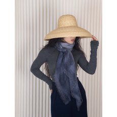 Oats & Rice Hana Dip Dyed Cashmere Shawl Navy Oats & Rice Hana Dip Dyed Cashmere Shawl Navy