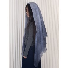 Oats & Rice Hana Dip Dyed Cashmere Shawl Navy Oats & Rice Hana Dip Dyed Cashmere Shawl Navy