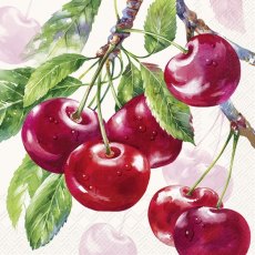 IHR Napkins Cherry Fruits Cream IHR Napkins Cherry Fruits Cream