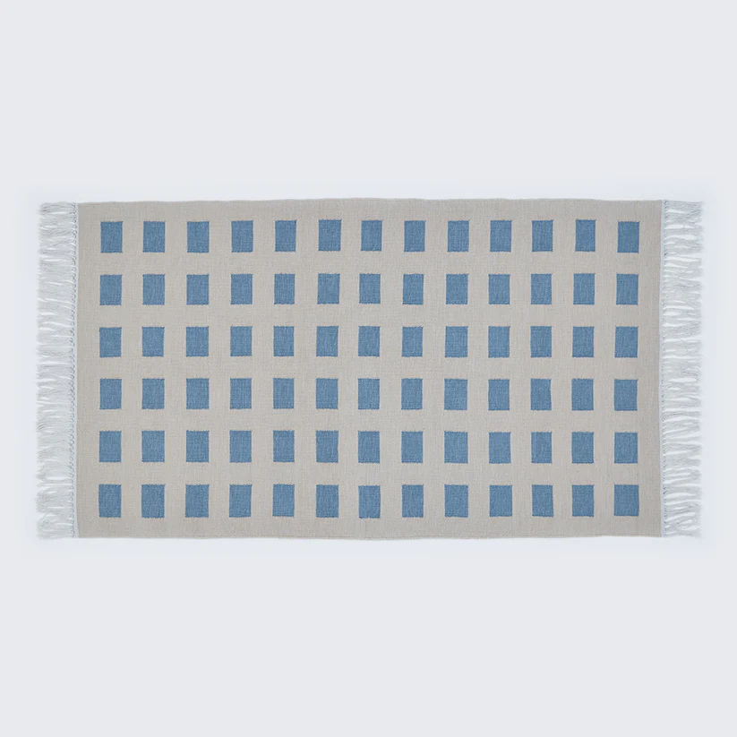 Weaver Green Faro Rug Sky Blue 150x90cm Weaver Green Faro Rug Sky Blue 150x90cm