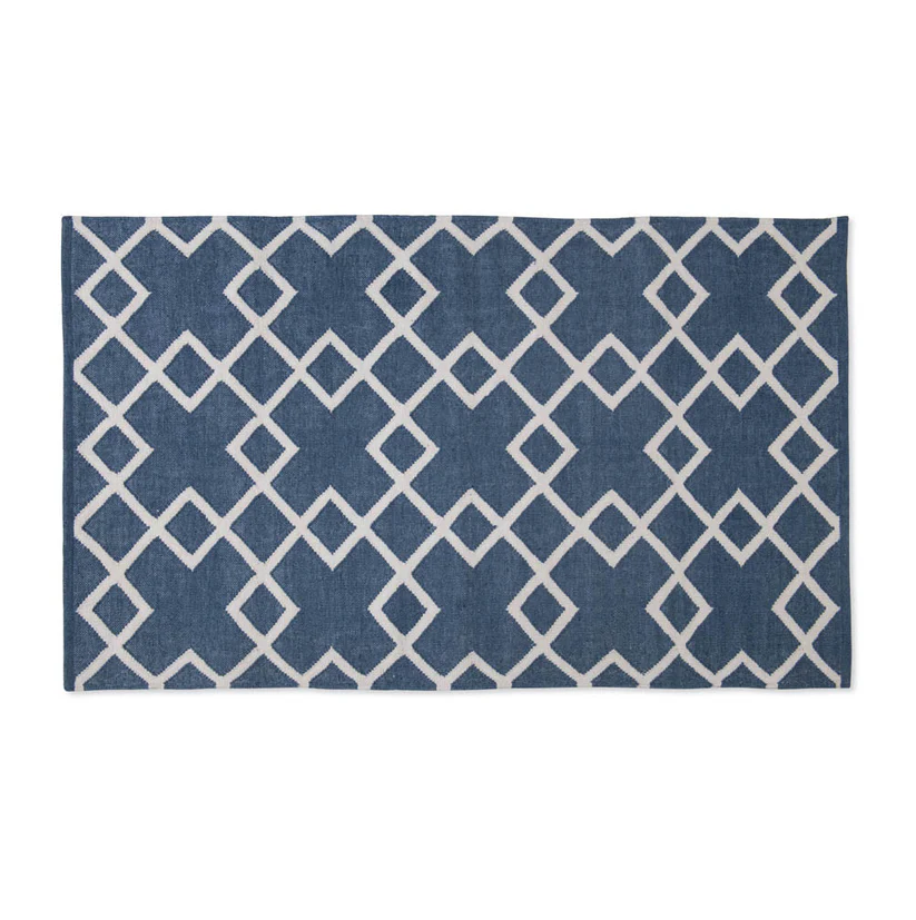 Weaver Green Juno Navy Rug 90x60cm Weaver Green Juno Navy Rug 90x60cm