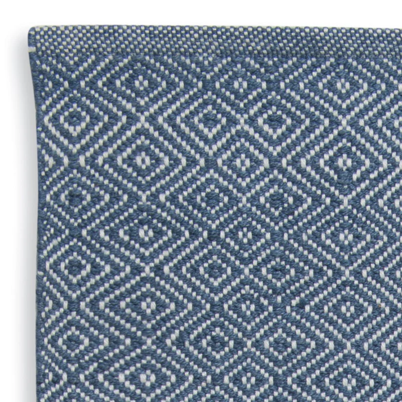 Weaver Green Diamond Navy Rug 90x60cm Weaver Green Diamond Navy Rug 90x60cm
