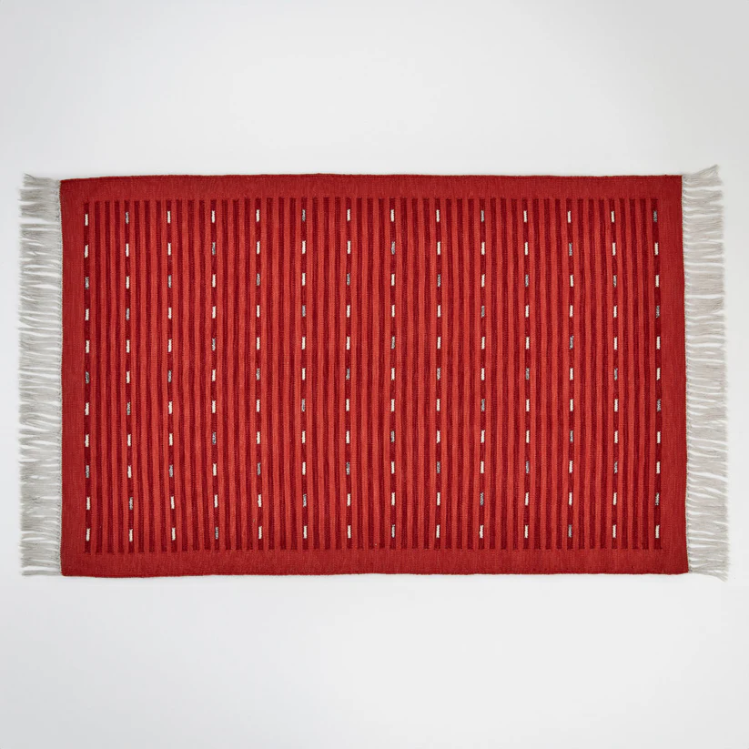 Weaver Green Cosmo Red Rug 150x90cm Weaver Green Cosmo Red Rug 150x90cm
