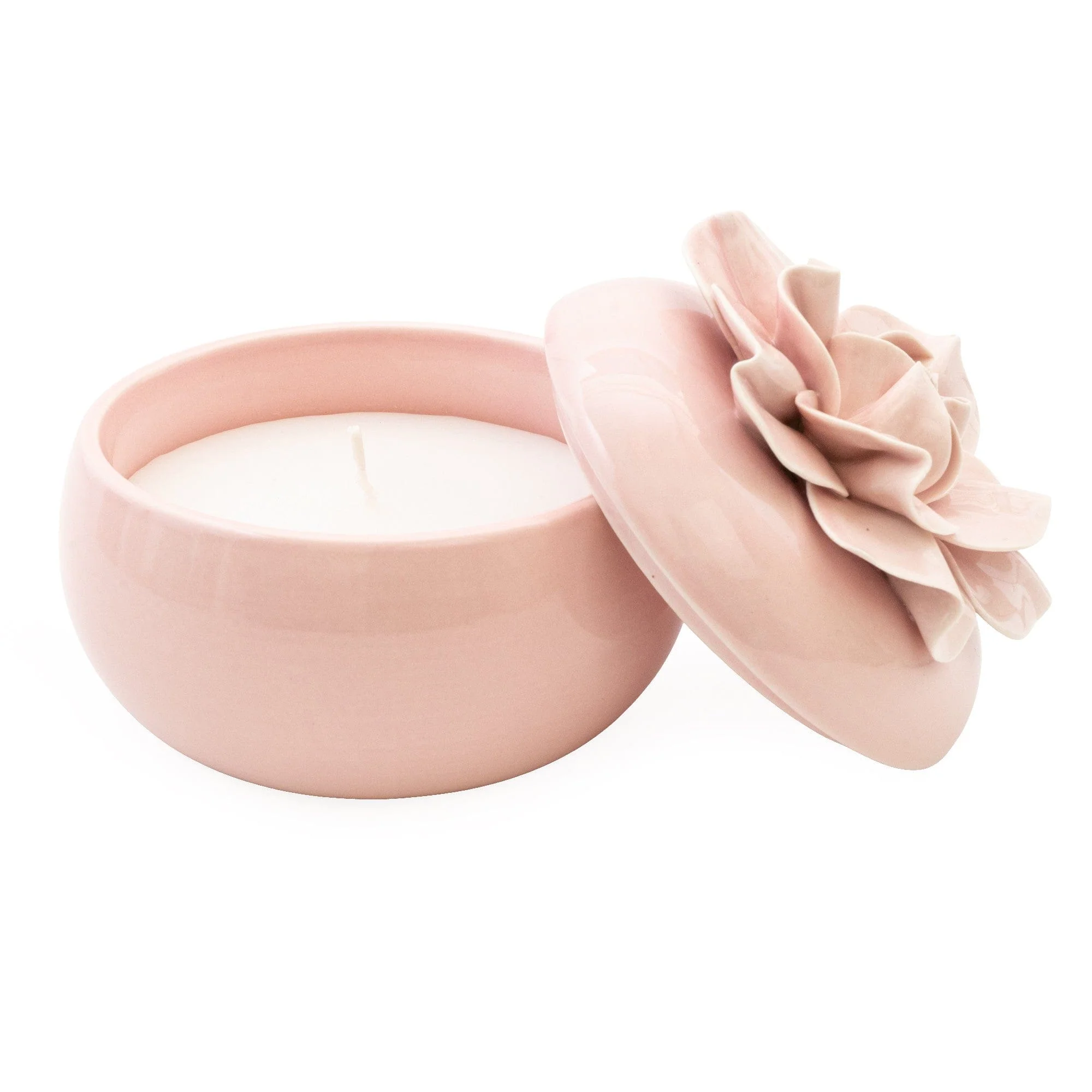 Jeff Banks Ceramic Flower Candle Pot - Blush Jeff Banks Ceramic Flower Candle Pot - Blush