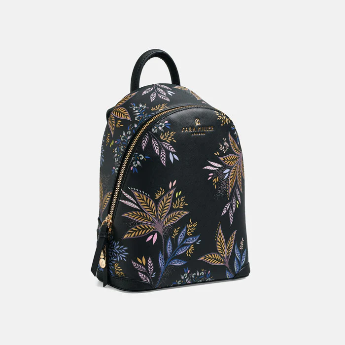 Sara Miller Mini Backpack - Black Botanic Sara Miller Mini Backpack - Black Botanic