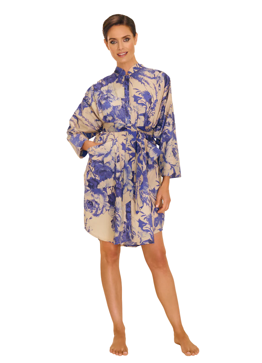 Powder Oversized Shirt Dress - China Blue Blooms Powder Oversized Shirt Dress - China Blue Blooms