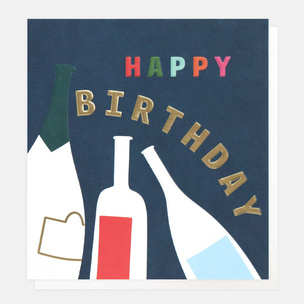 Caroline Gardner Wine Bottles Birthday Card Caroline Gardner Wine Bottles Birthday Card
