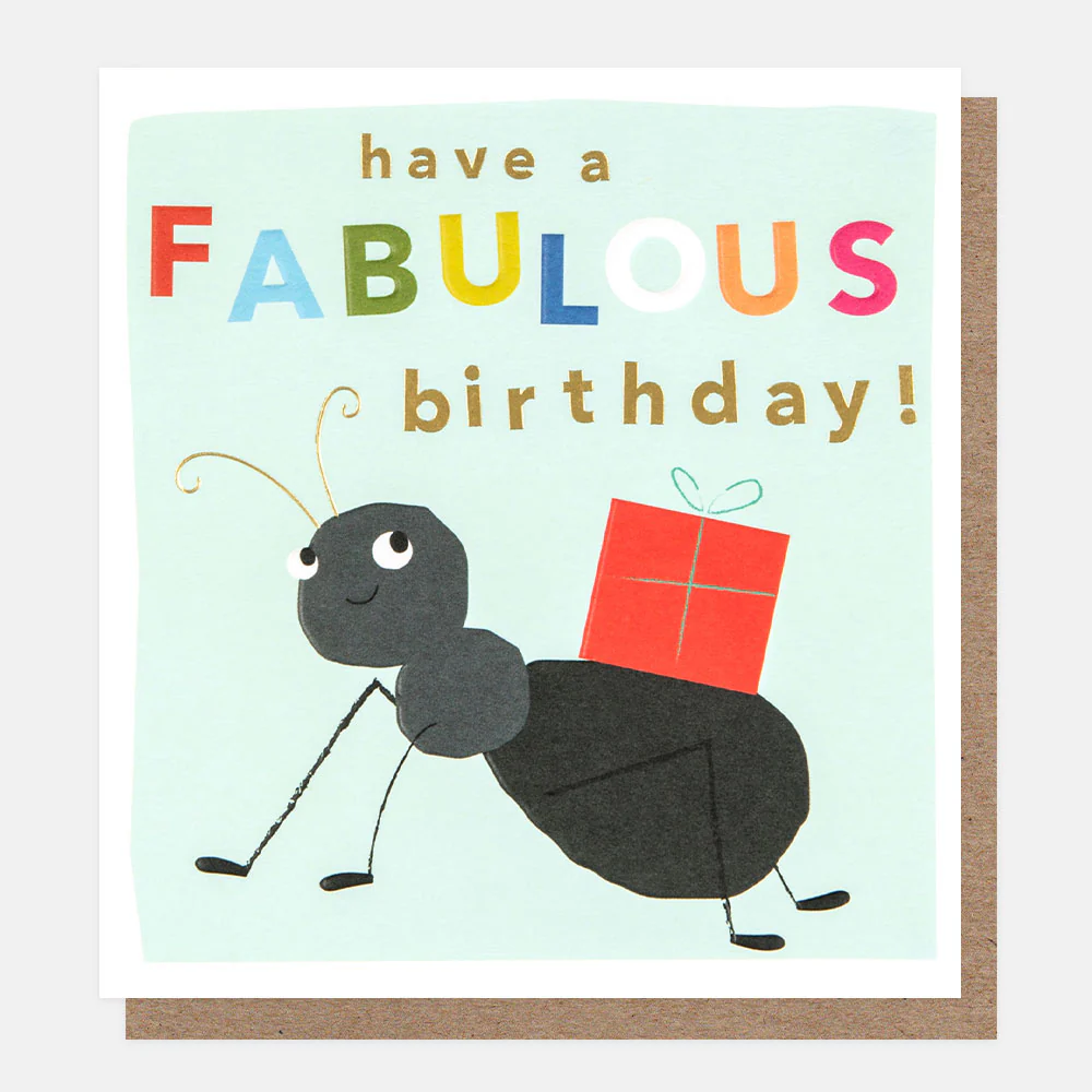 Caroline Gardner Have A Fabulous Birthday Ant Birthday Card Caroline Gardner Have A Fabulous Birthday Ant Birthday Card
