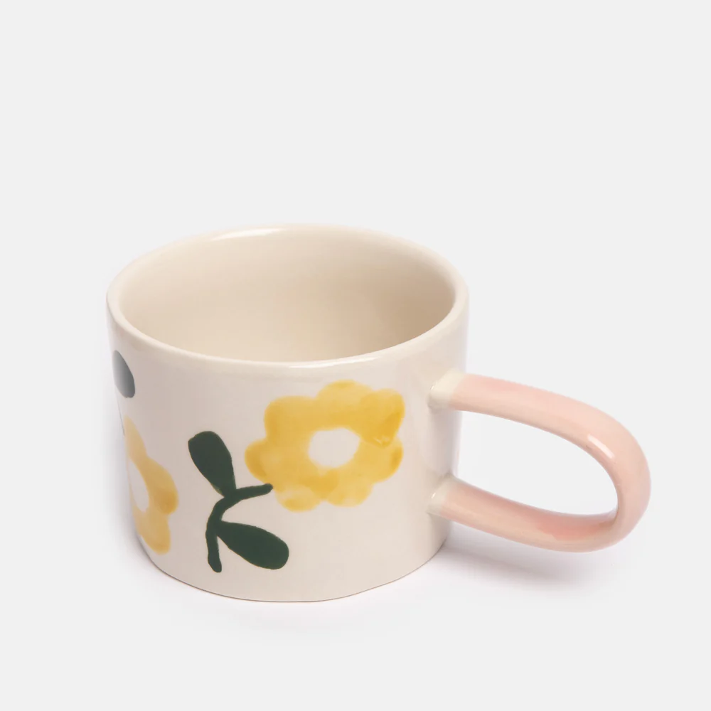 Caroline Gardner Yellow Flowers Ceramic Mug Caroline Gardner Yellow Flowers Ceramic Mug