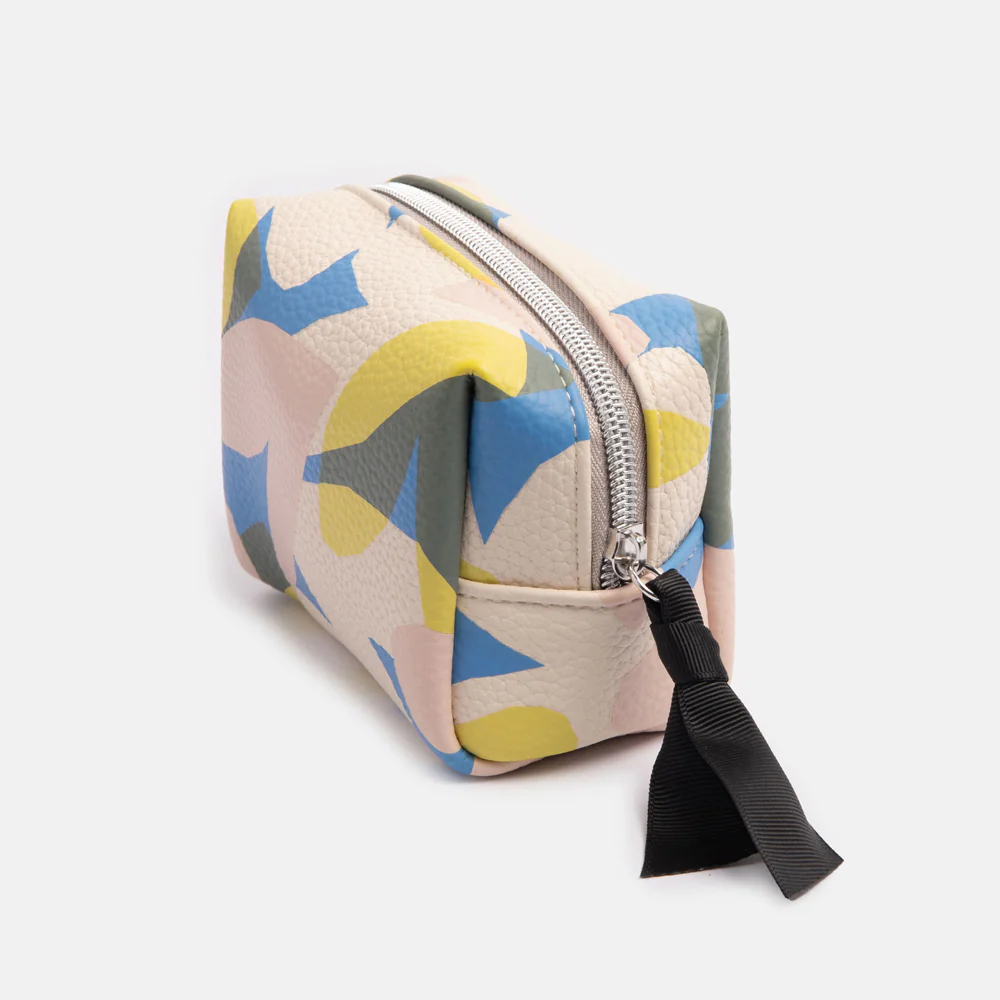 Caroline Gardner Confetti Hearts Mini Cube Cosmetic Bag Caroline Gardner Confetti Hearts Mini Cube Cosmetic Bag