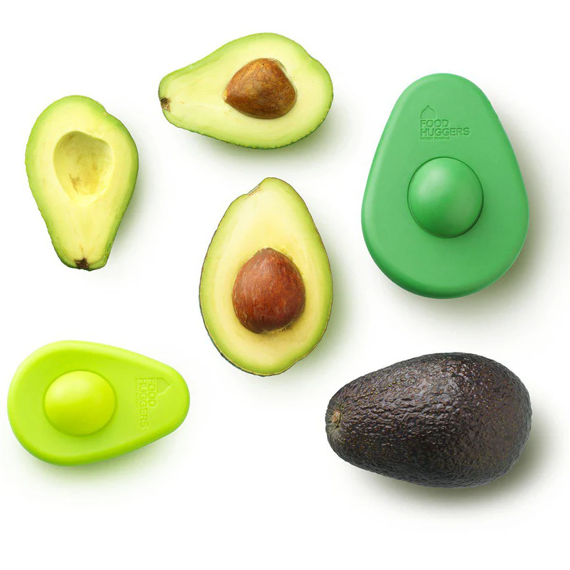 Food Huggers Set of 2 Reusable Avocado Huggers - Fresh Green Food Huggers Set of 2 Reusable Avocado Huggers - Fresh Green
