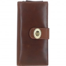 Ashwood Leather Long Purse with Turnlock Brown V91 Ashwood Leather Long Purse with Turnlock Brown V91