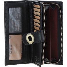 Ashwood Leather Long Purse with Turnlock Black V91 Ashwood Leather Long Purse with Turnlock Black V91