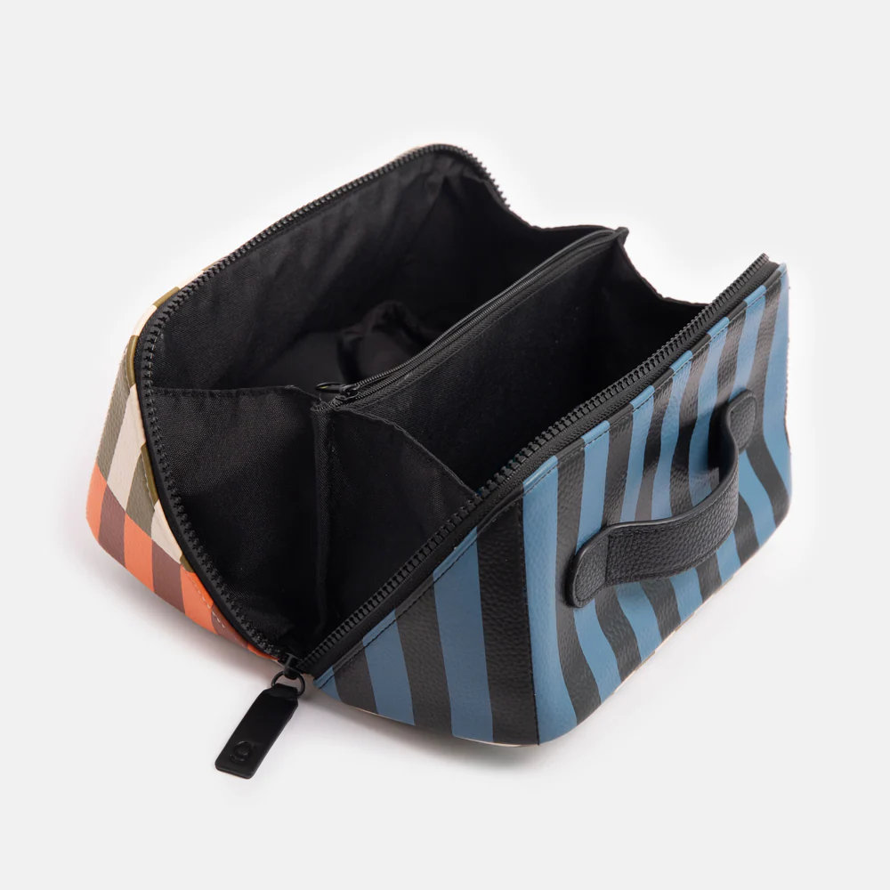 Caroline Gardner Retro Stripe Flat Lay Wash Bag Caroline Gardner Retro Stripe Flat Lay Wash Bag