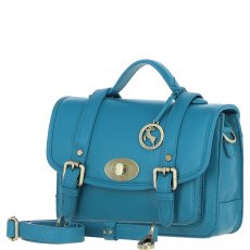 Ashwood Leather Twist Lock Large Satchel - Turquoise Y-63 Ashwood Leather Twist Lock Large Satchel - Turquoise Y-63