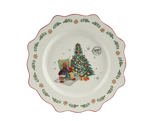 Bear & Christmas Tree Dinner Plate Bear & Christmas Tree Dinner Plate