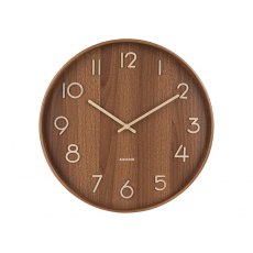 Karlsson Wall Clock Pure Large - Dark Wood Karlsson Wall Clock Pure Large - Dark Wood