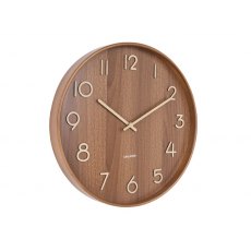 Karlsson Wall Clock Pure Large - Dark Wood Karlsson Wall Clock Pure Large - Dark Wood