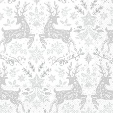 IHR Napkins Christmas Ornaments Silver IHR Napkins Christmas Ornaments Silver