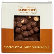 Davide Barbero Milk Chocolate Slab with Piedmont Hazelnuts 120g Davide Barbero Milk Chocolate Slab with Piedmont Hazelnuts 120g