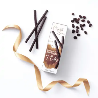 Elizabeth Shaw Dark Chocolate Cappuccino Flutes 105g Elizabeth Shaw Dark Chocolate Cappuccino Flutes 105g