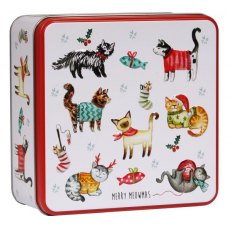 Grandma Wild's Embossed Merry Meowmas Tin with Assorted Biscuits 160g Grandma Wild's Embossed Merry Meowmas Tin with Assorted Biscuits 160g