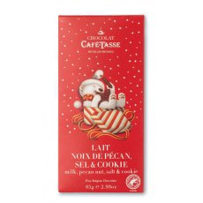 Cafe Tasse Santa Family Bar - Milk, Pecan Nut, Salt & Cookie 85g Cafe Tasse Santa Family Bar - Milk, Pecan Nut, Salt & Cookie 85g