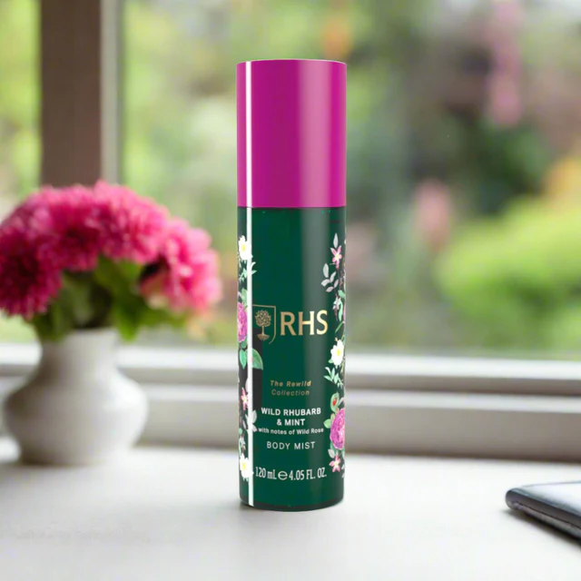 RHS The Rewild Collection Wild Rhubarb & Mint Body Mist 120ml RHS The Rewild Collection Wild Rhubarb & Mint Body Mist 120ml