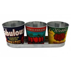 Vintage Style Set of 3 Tomato Planters With Tray Vintage Style Set of 3 Tomato Planters With Tray