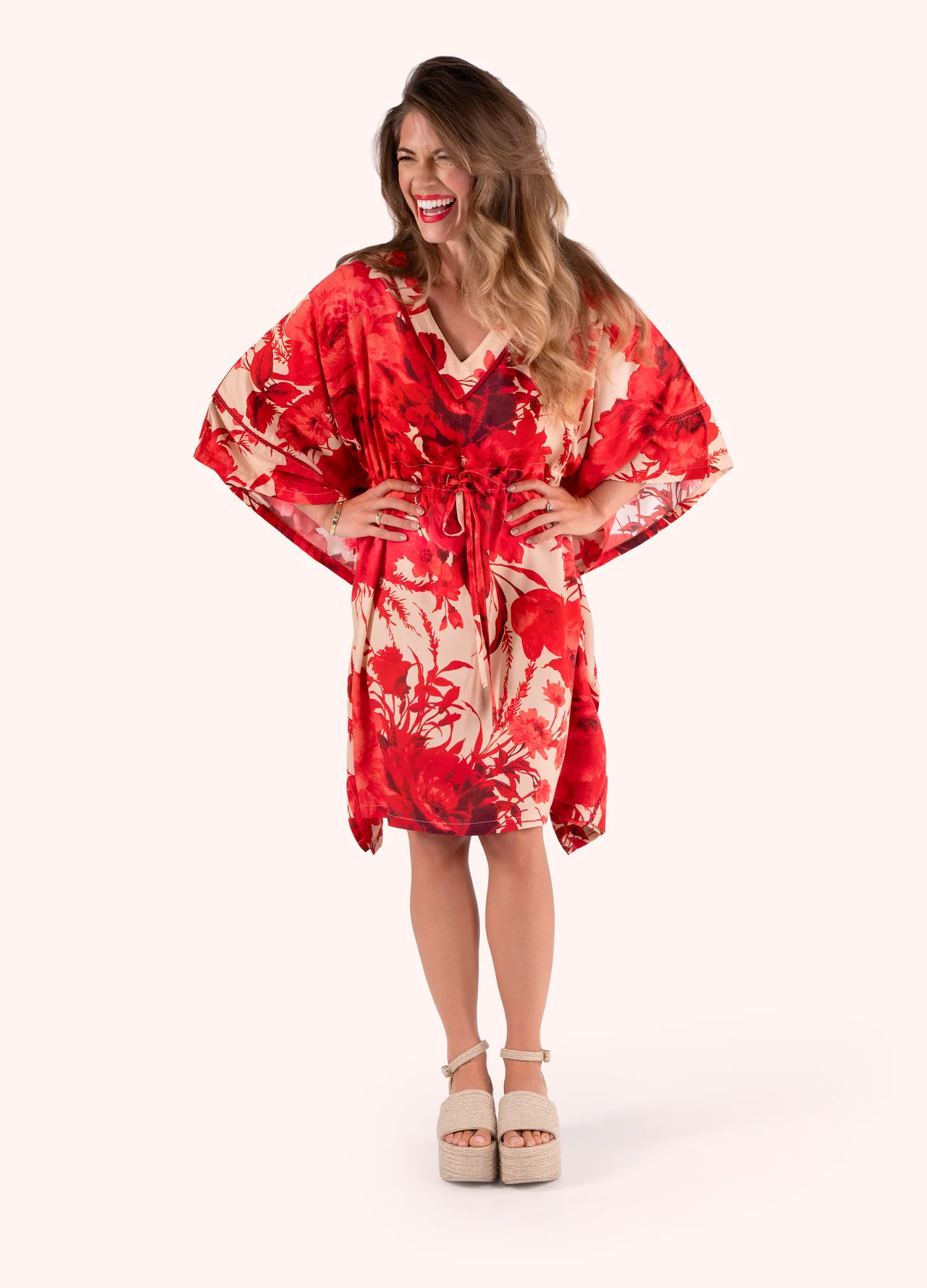 Powder Beach Cover Up - Rouge Blooms Powder Beach Cover Up - Rouge Blooms