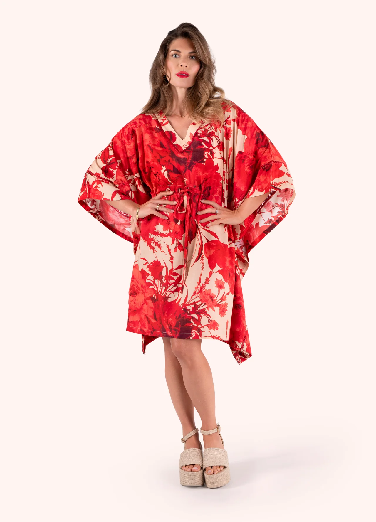 Powder Beach Cover Up - Rouge Blooms Powder Beach Cover Up - Rouge Blooms